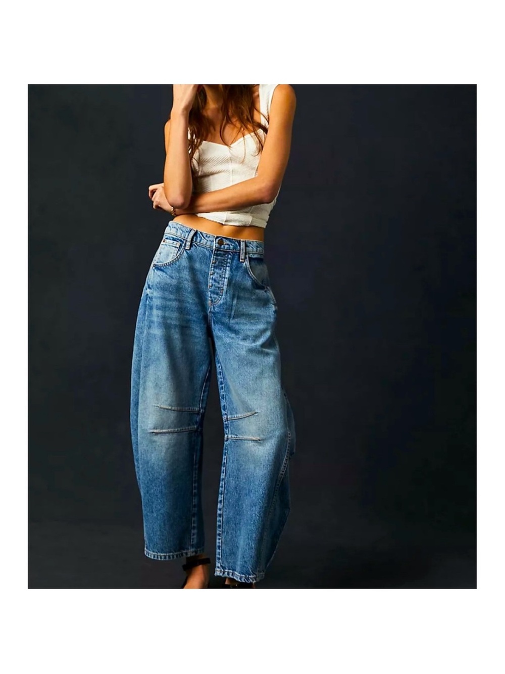 Free People Barrel Jeans